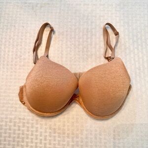 Victoria’s Secret Perfect Shape Nude Beige Bra 32D Lightly Lined Underwire